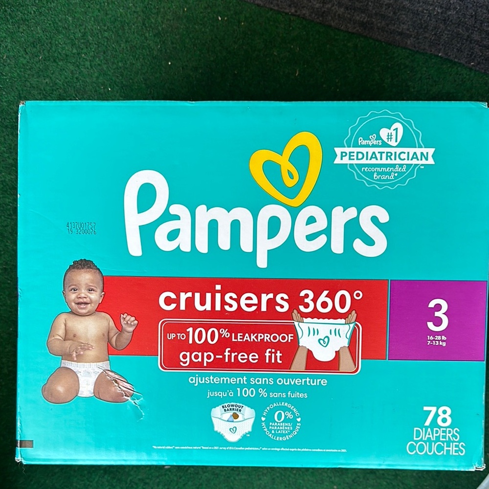 Cruisers 360° Diapers - Size 3, 78 Count, Teal